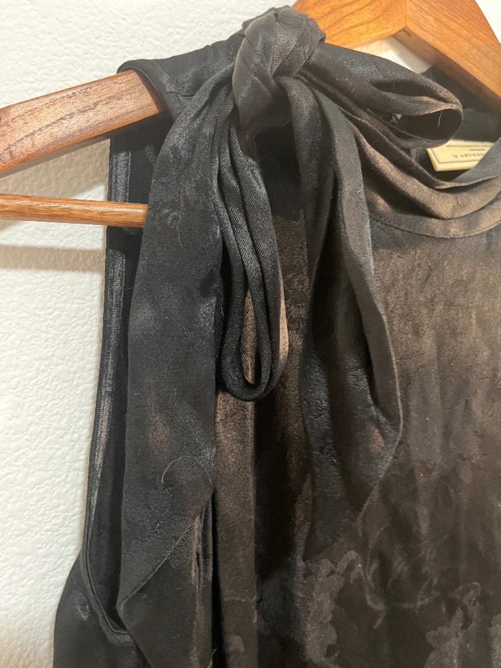 Sheer Black Anthropologie Floral Print Shirt